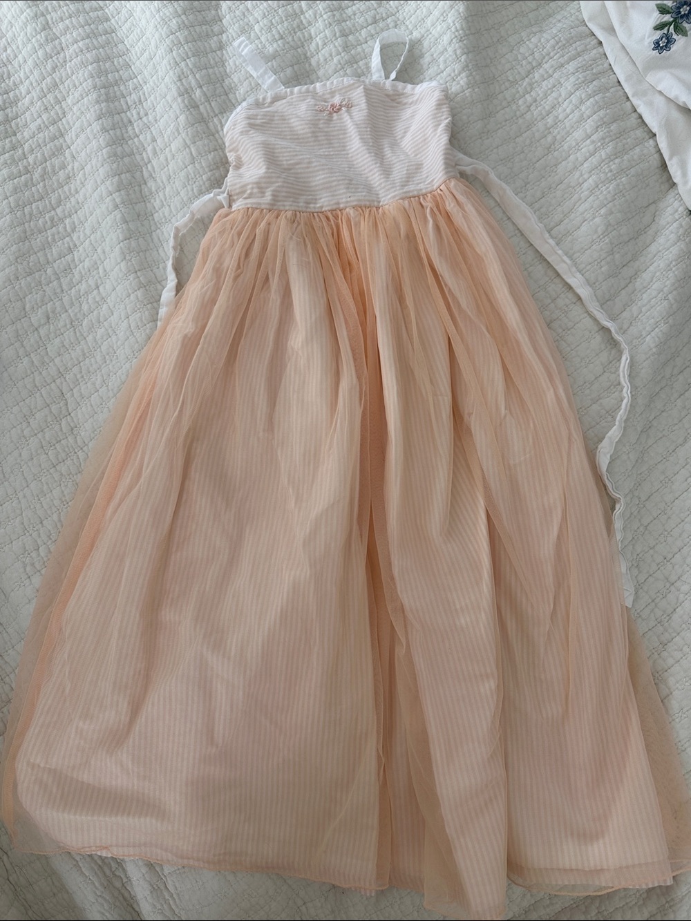 Well Dressed Wolf Peach and White Girls' Dress
